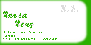 maria menz business card